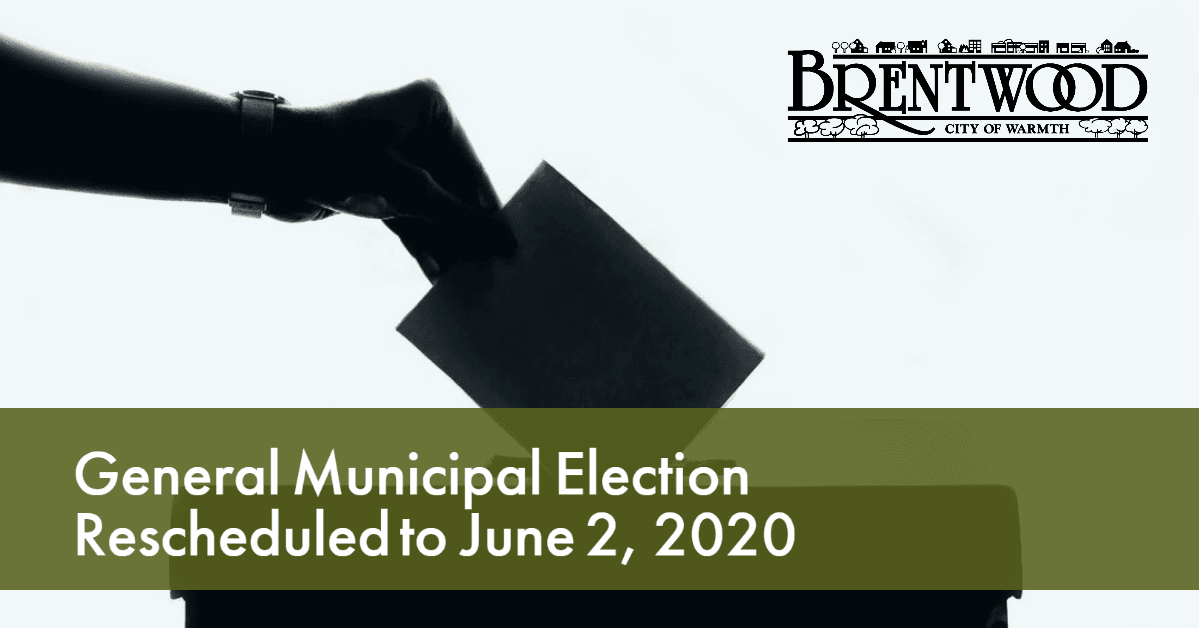 Election Rescheduled for June 2, 2020